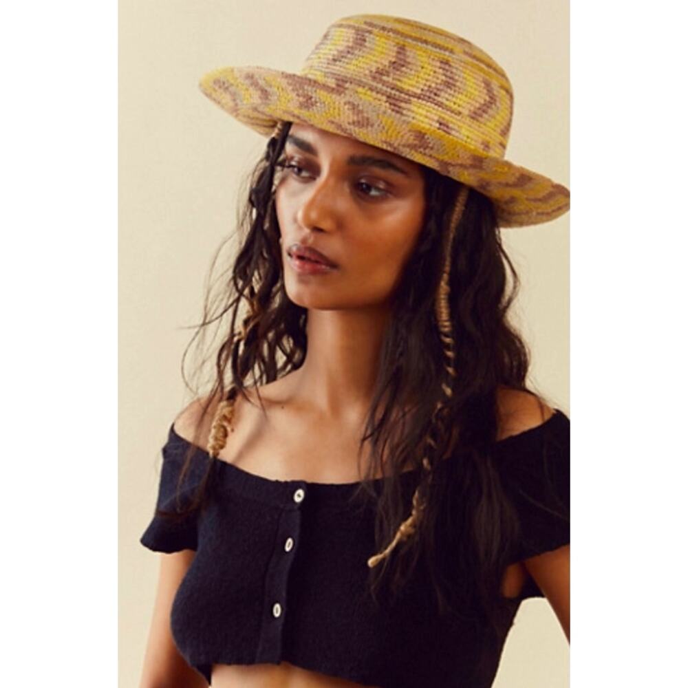Free People x Greenpacha SALEMA BEACH HAT Toquilla Straw Ecuador Size M NWT $292